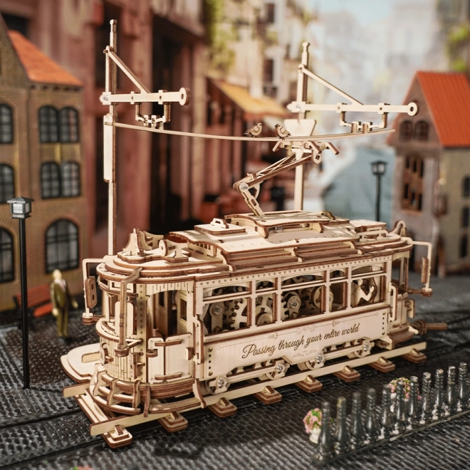 Puzzle mécanique en bois 3D RoboTime Tramway