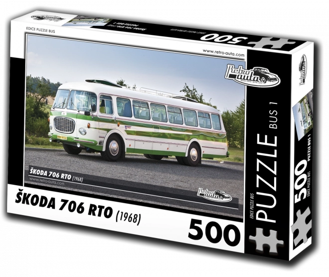 Puzzle RETRO-AUTA Škoda 706 RTO autobus 500 pièces