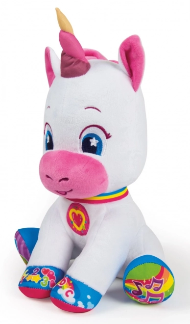 Licorne en peluche interactive pour enfants