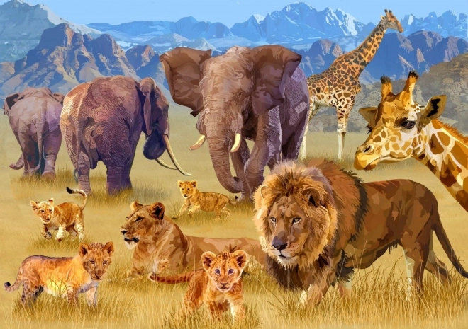 Puzzle BLUEBIRD Animaux de la savane 1500 pièces