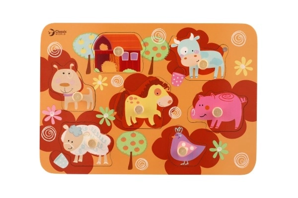 Puzzle en bois pour les plus petits - ferme