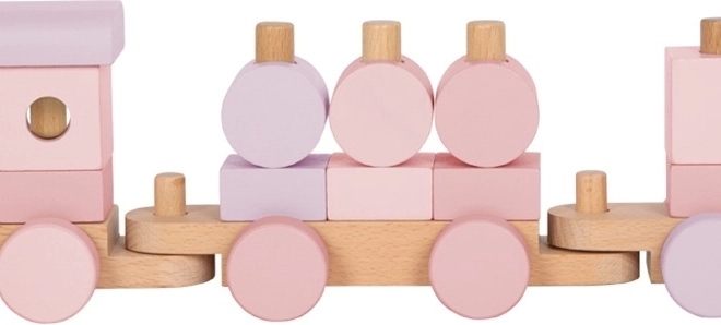 Petit train en bois rose Small Foot