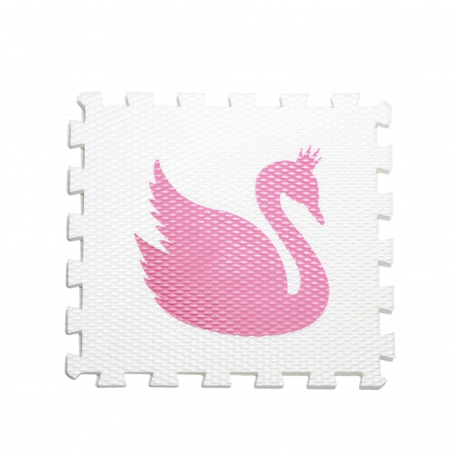 Minideckfloor Labuť - blanc avec cygne rose