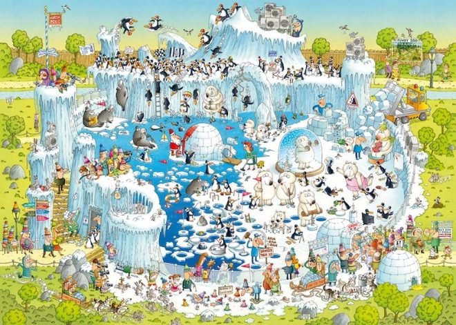 HEYE Puzzle Zoo folle : Exposition polaire 1000 pièces