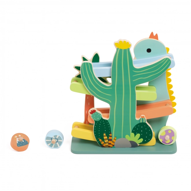 Piste de dinosaures en bois classique