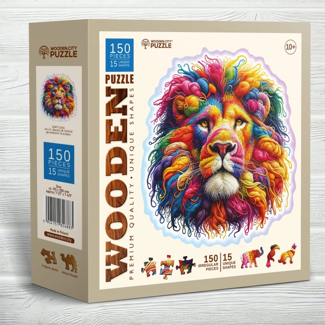 Puzzle en bois WOODEN CITY Lion délicat 150 pièces