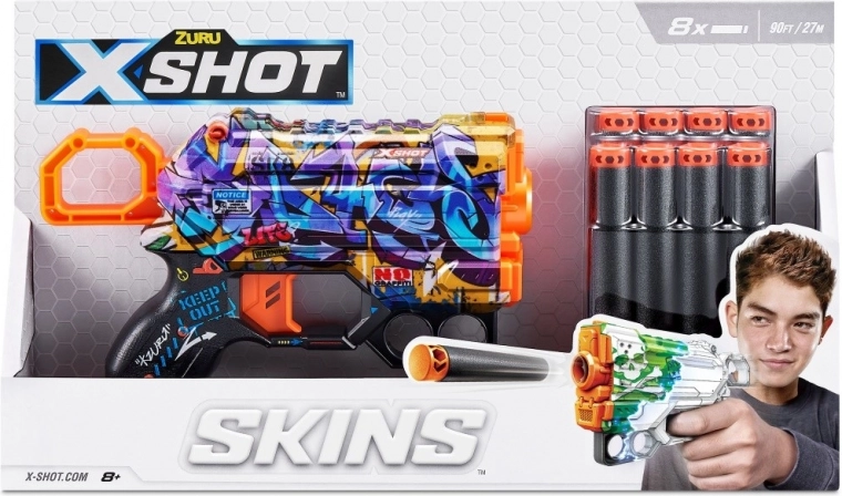 Rechargement rapide et 8 fléchettes incluses