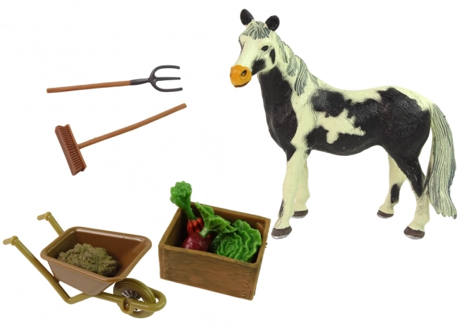 Kit de construction en bois Ferme avec chevaux
