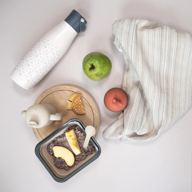 Tasse en silicone 2 en 1, Gris Colombe