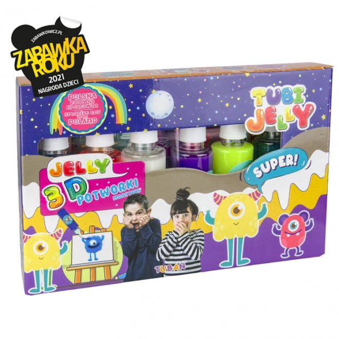 Tubi Jelly ensemble de 6 couleurs - Monstres