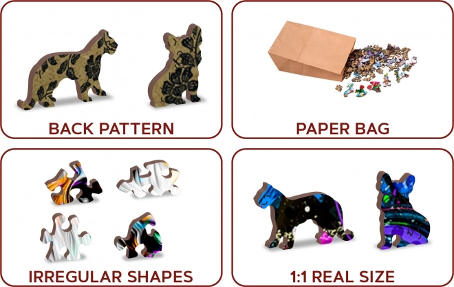Puzzle en bois Pop Art Terrier Yorkshire de Wooden City