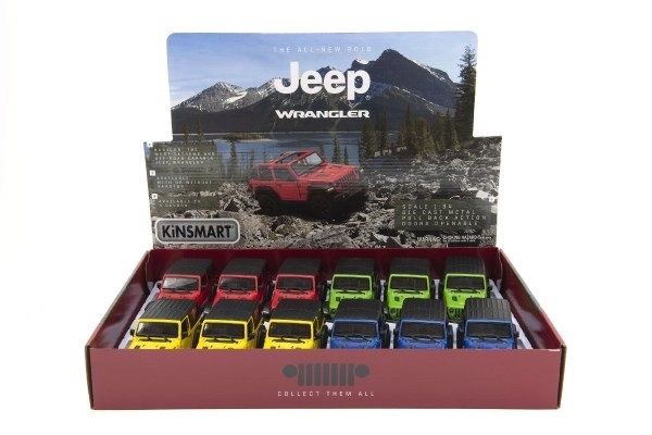 Voiture en métal Kinsmart Jeep Wrangler 2018 à rétrofriction 12,5cm