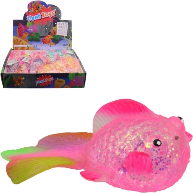Jouet Poisson 12 pcs dans Boîte d'Exposition 12 cm