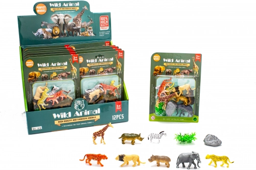 Jeu de figurines d'animaux sauvages 10 pcs 6 cm