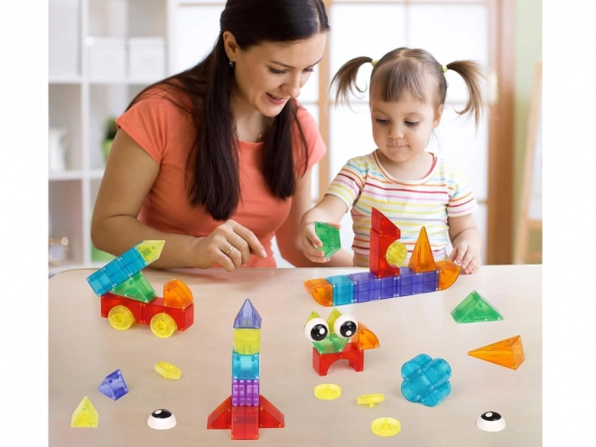 Blocs magnétiques 3D Blocs magnétiques lumineux 64 pièces ZA5240