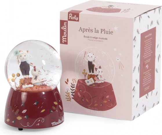 Boule à neige musicale Créatures de la forêt