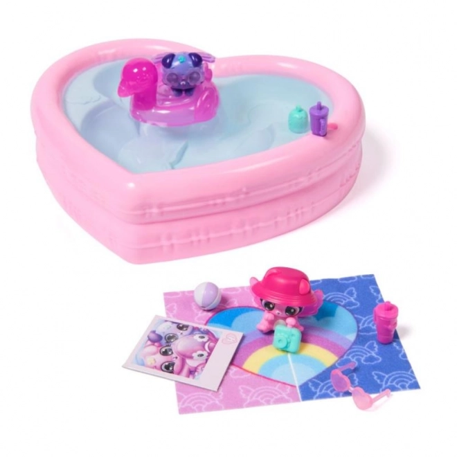 Animaux Hatchimals à la fête de la piscine
