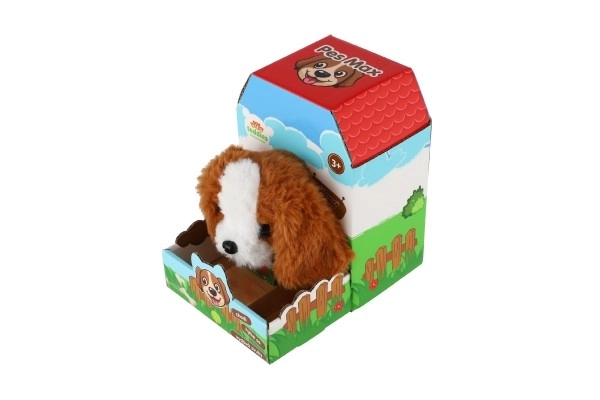 Chien Max 15x12cm à piles avec son et mouvement dans une boîte 13x19x18cm