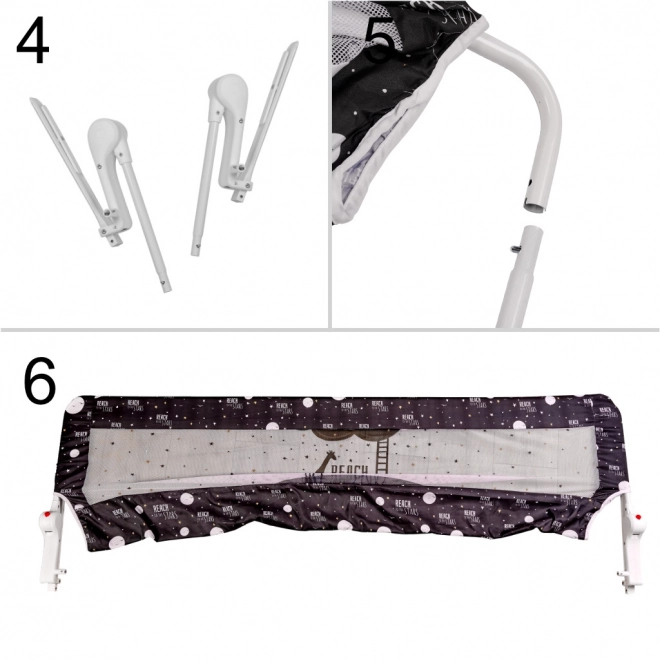 Barrière de protection pour lit 200 cm noir