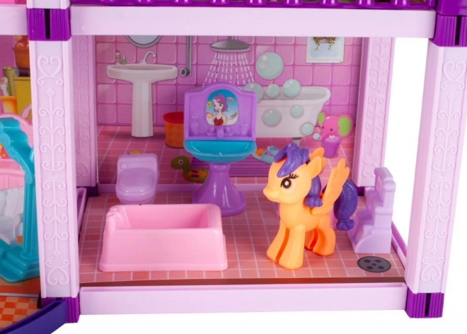 Maison de poupée avec poneys
