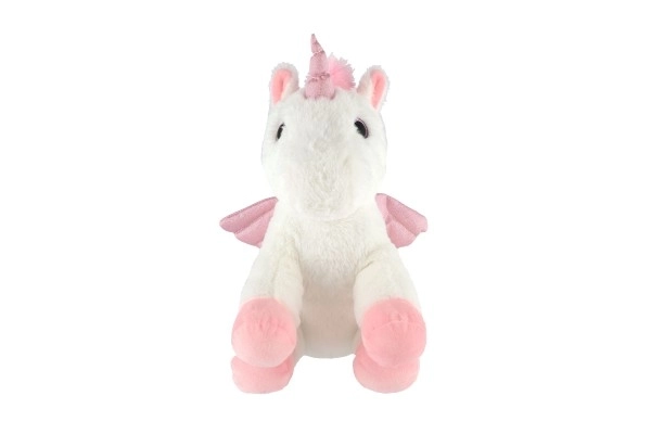 Rêveur licorne avec ailes peluche 38cm à piles avec lumière et son en sachet