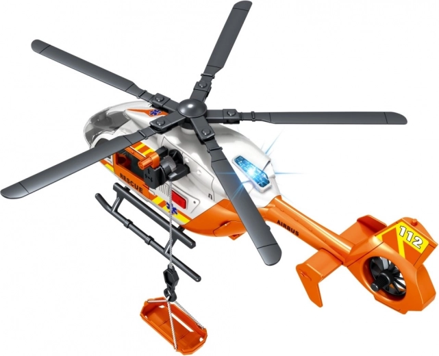 Treuil fonctionnel et civière pour missions de sauvetage