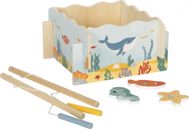 Petite jambe jeu de pêche de poissons