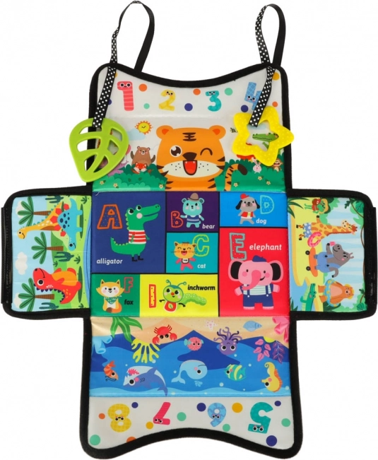 Jouet sensoriel Montessori avec mouchoirs et tapis 2en1