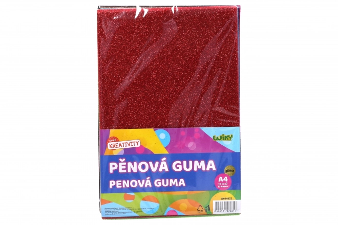 Mousse A4 20x30 cm paillettes, 10 pcs