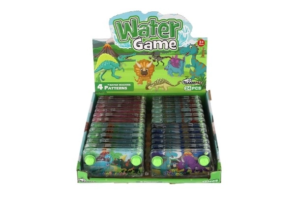Jeu d'eau casse-tête 11x6cm plastique dinosaure 4 types 24pcs en boîte
