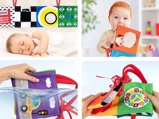 Livre sensoriel pliable pour bébés