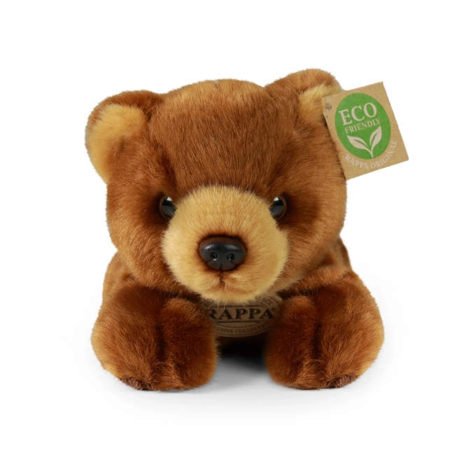 Ours en peluche brun couché 20 cm ÉCOLOGIQUE