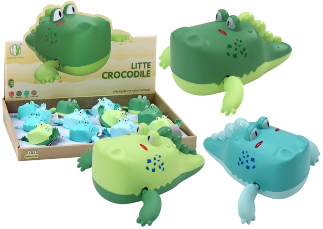Jouet de bain crocodile flottant à remonter
