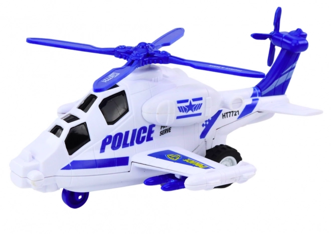 Hélicoptère de police à friction avec lumière et son