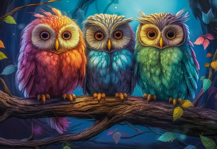 Puzzle Trois petites chouettes 260 pièces CASTORLAND