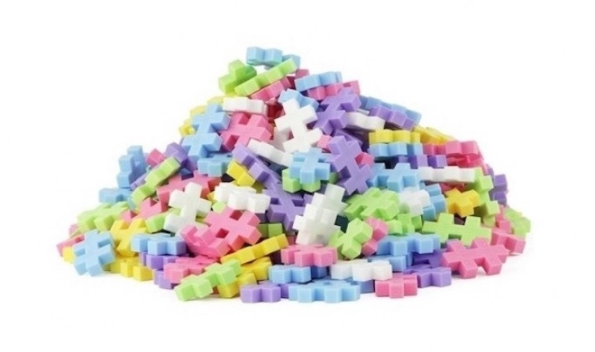 Kit de construction Plus-Plus Mini Mix 600pcs (Pastel/Neon) + 2 plaques de base