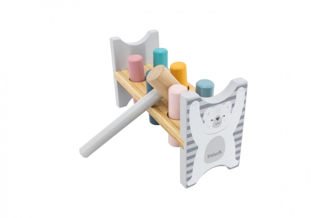 VIGA PolarB Banc en bois avec marteau – Jouet Montessori