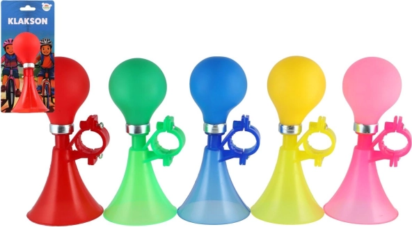 Klaxon de vélo avec poire en caoutchouc, 14 cm – plusieurs couleurs