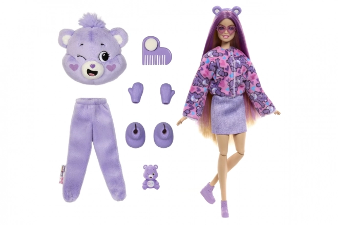 Barbie Cutie Reveal Bisounours en couleur violette
