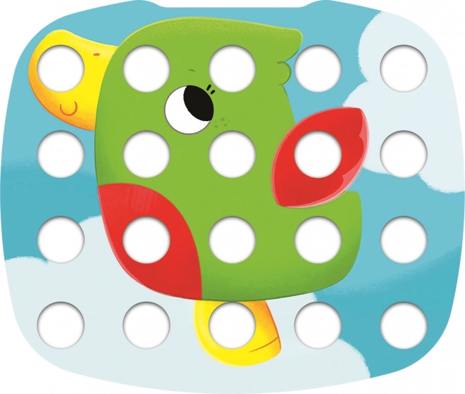 Mosaïque colorée pour enfants en plastique dans une boîte 40x27x6cm 12m+