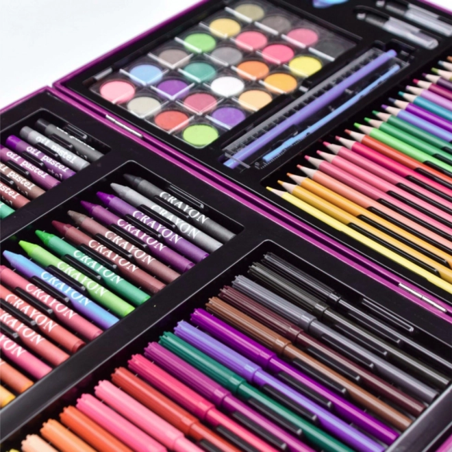 Set artistique avec valise licorne rose 128 pièces