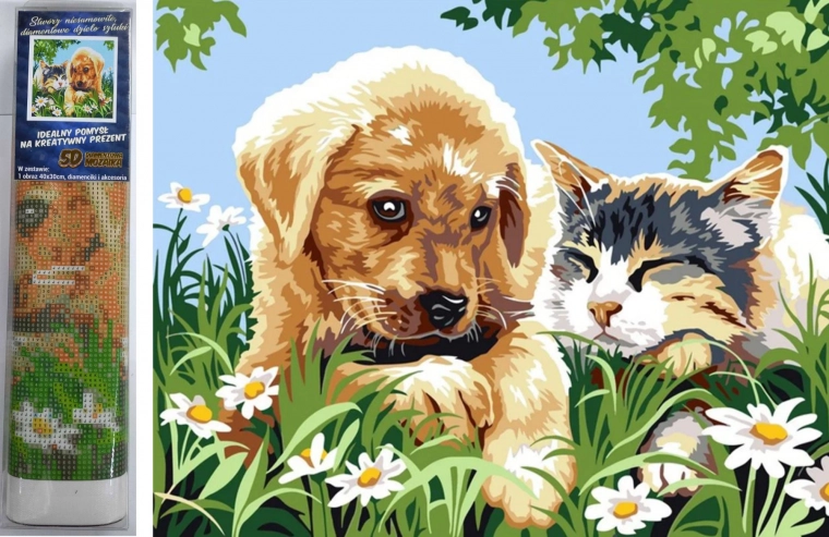 Peinture diamant Petits amis 30 × 40 cm