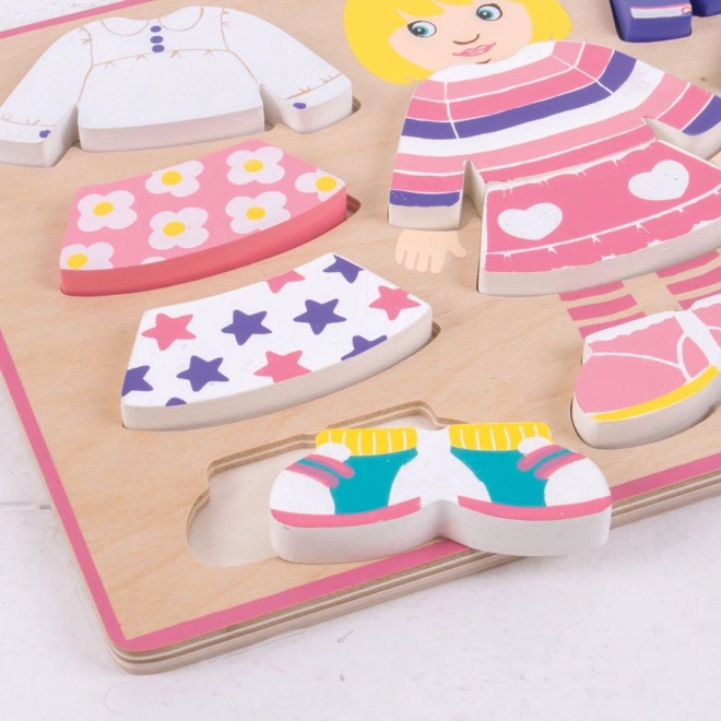 Bigjigs Baby puzzle d'habillage fille