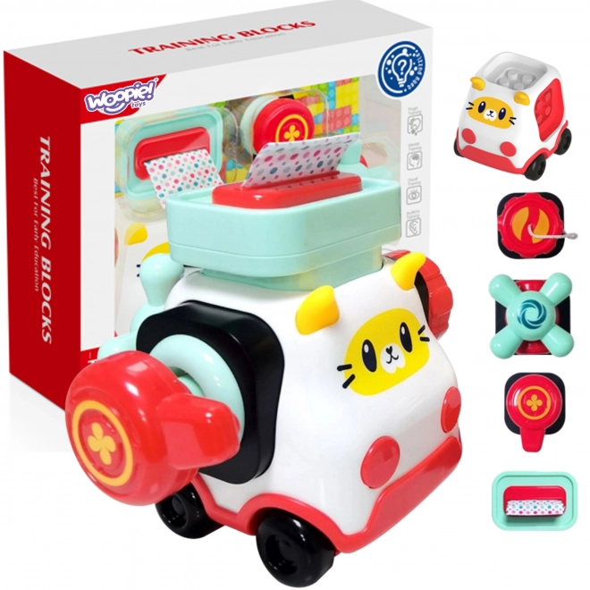 Voiture de construction Montessori chat