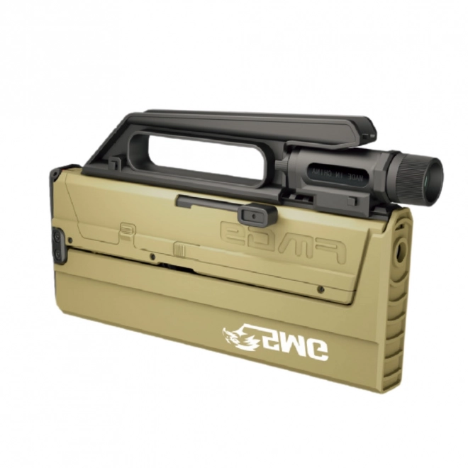 Fusil pliant à fléchettes en mousse FMG9 avec douilles d'éjection et lampe de poche