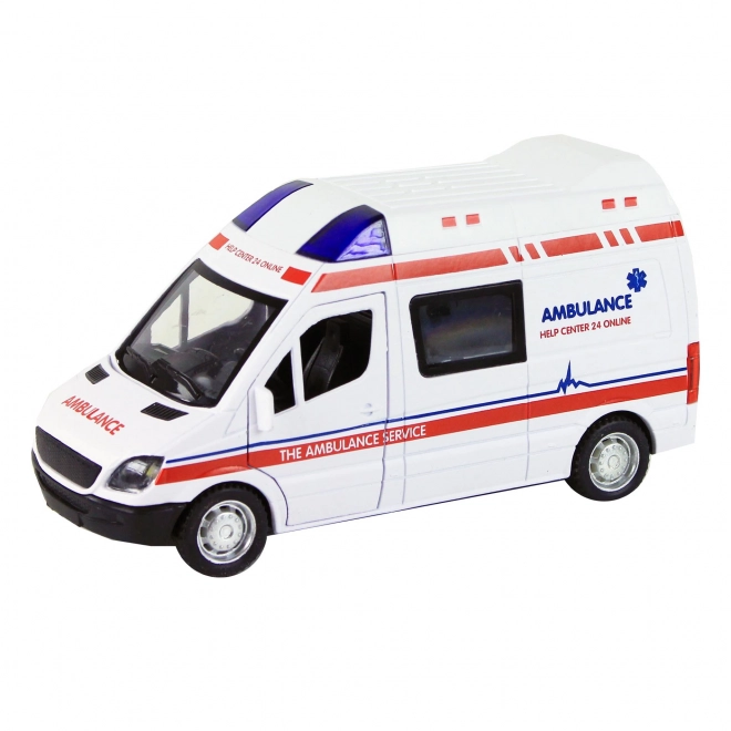 Ambulance en métal - voiture avec son et lumière