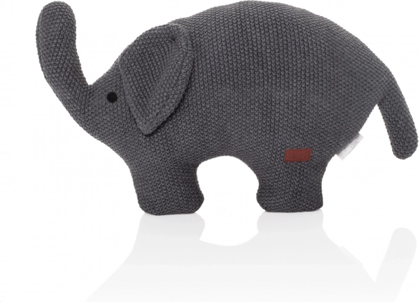 Jouet tricoté Éléphant, gris foncé