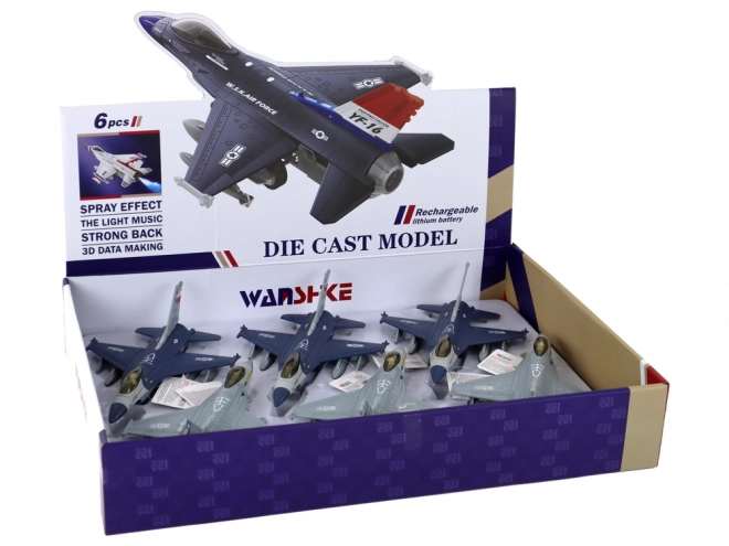 Modèle d'avion à propulsion par friction Bleu marine ou Gris