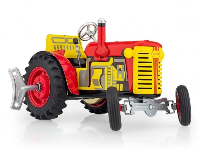 Tracteur Zetor rouge à clé métal 14cm 1:25 en boîte Kovap