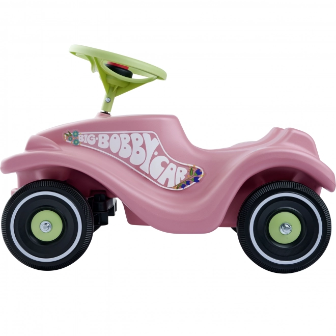 Voiturette à pousser BIG BOBBY CAR CLASSIC rose avec fleurs